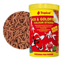 TROPICAL Koi Goldfish Colour Sticks -  pokarm wybarwiający dla koi i złotych rybek 1000ml / 90g