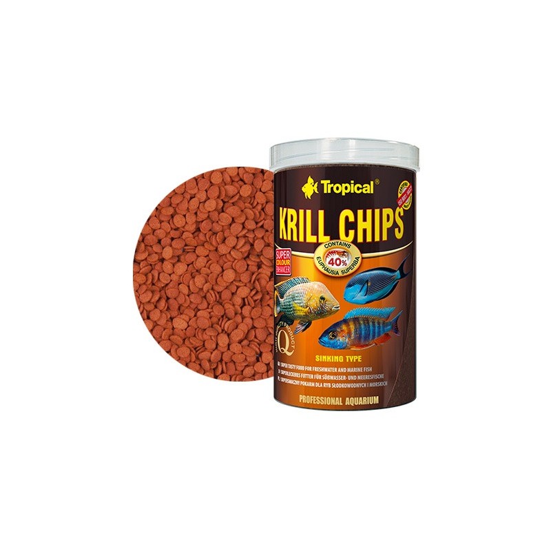 TROPICAL Krill Chips - wybarwiający pokarm z krylem dla ryb 250ml/125g