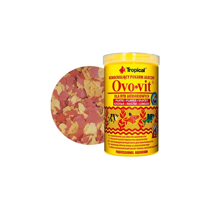 TROPICAL Ovo-vit - wzmacniający pokarm jajeczny dla ryb 21l / 4kg (wiadro)
