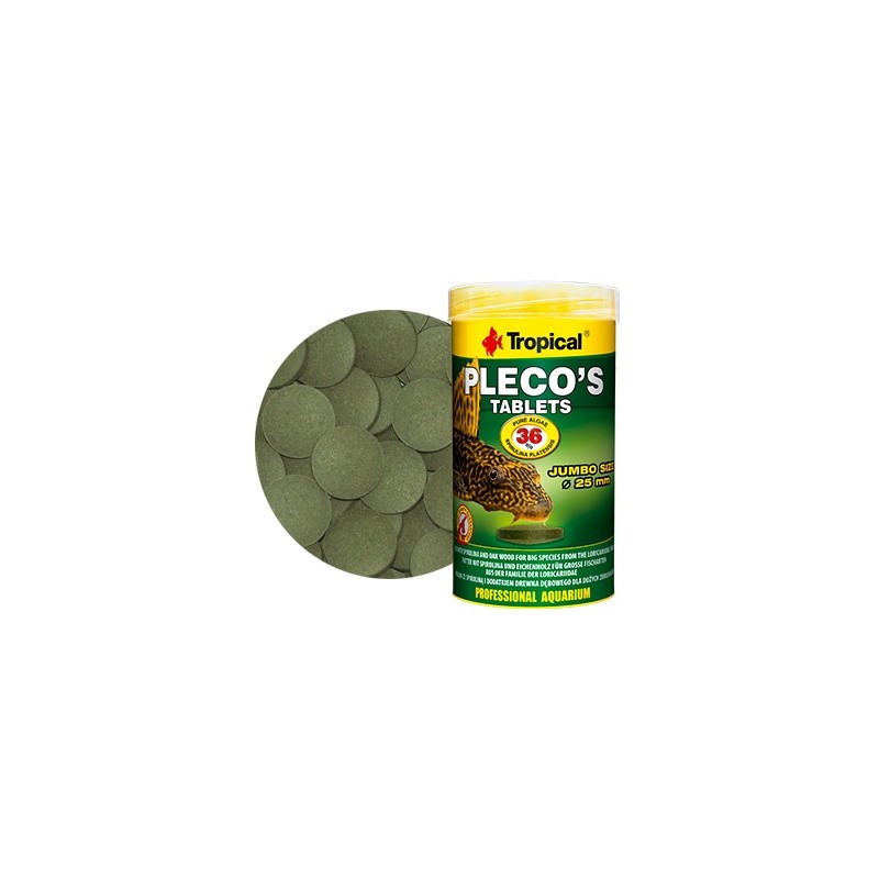TROPICAL Pleco's Tablets - pokarm dla dużych zbrojników 50ml/30g