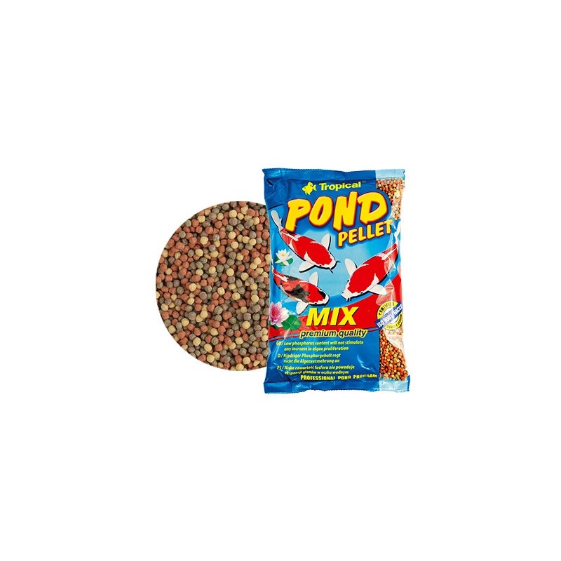 TROPICAL Pond Pellet Mix - pokarm dla ryb karpiowatych 1000ml / 110g (worek)