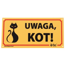 DINGO Tabliczka ostrzegawcza - "Uwaga kot"