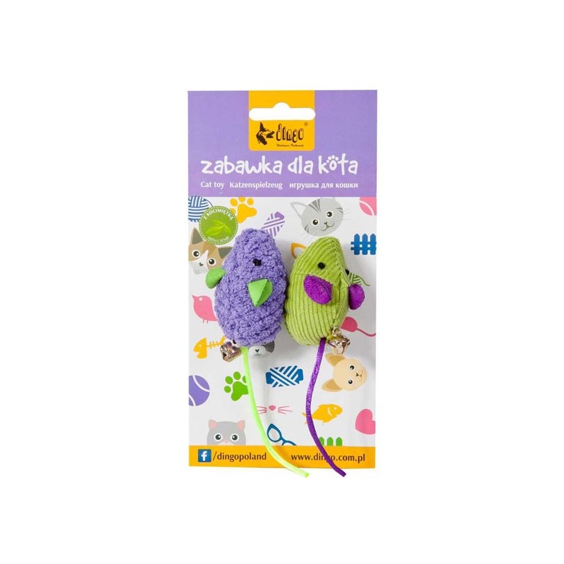 DINGO Kolorowe myszki do zabawy 2szt