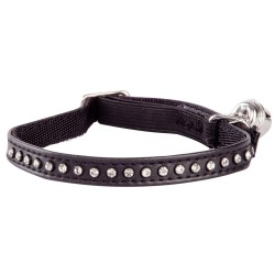 DINGO Obroża Glamour dla kota 1,0x29cm czarna