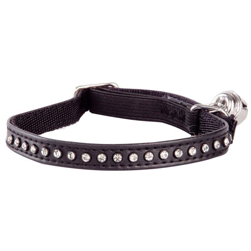 DINGO Obroża Glamour dla kota 1,0x29cm czarna