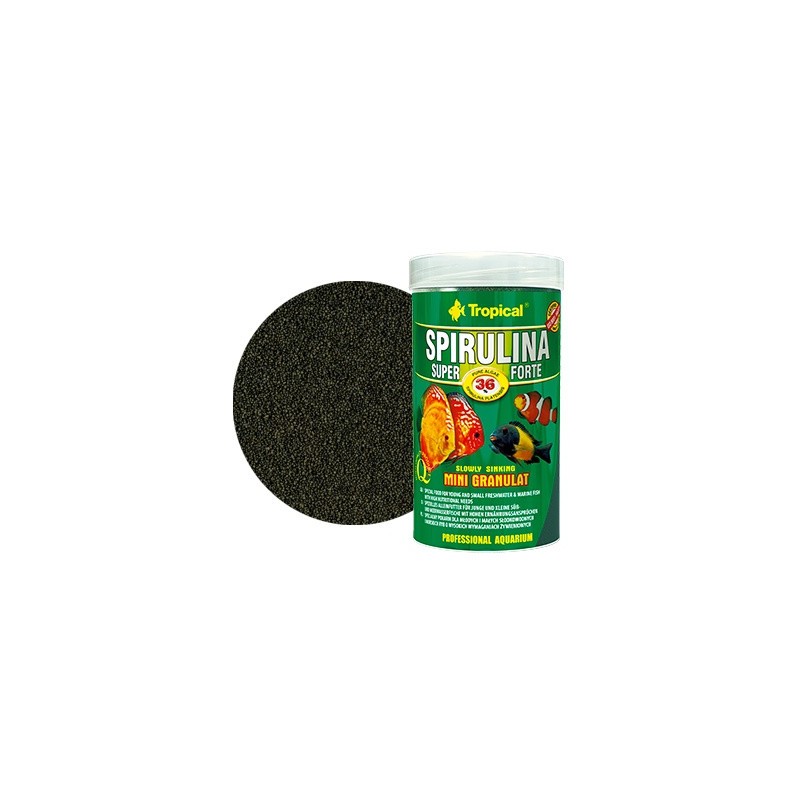 TROPICAL Super Spirulina Forte Mini Granulat - pokarm roślinny dla ryb 250ml / 140g