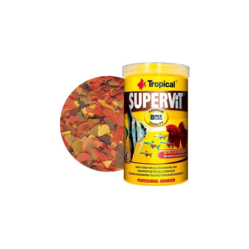 TROPICAL Supervit - pokarm w formie płatków z beta-glukanem 5l / 1kg