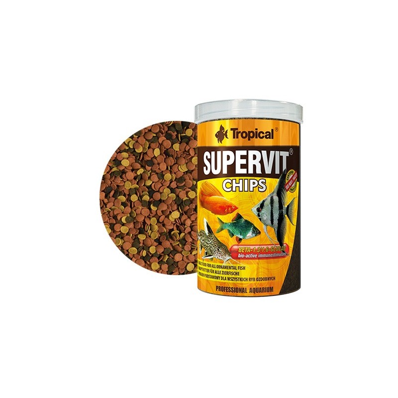 TROPICAL Supervit Chips - pokarm w formie tonących chipsów 100ml / 52g