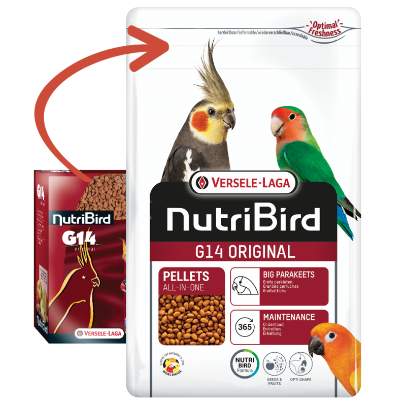 VERSELE-LAGA NutriBird G14 Original - granulat dla średnich papug 1kg