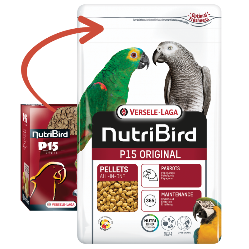VERSELE-LAGA NutriBird P15 Original - granulat dla dużych papug 1kg