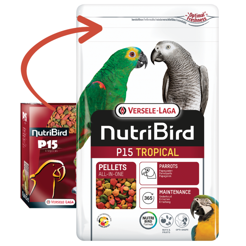 VERSELE-LAGA NutriBird P15 Tropical - granulat dla dużych papug 1kg