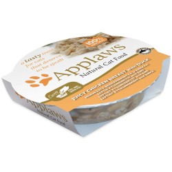 APPLAWS Danie dla kota w miseczce - Pierś kurczaka z kaczką 60g