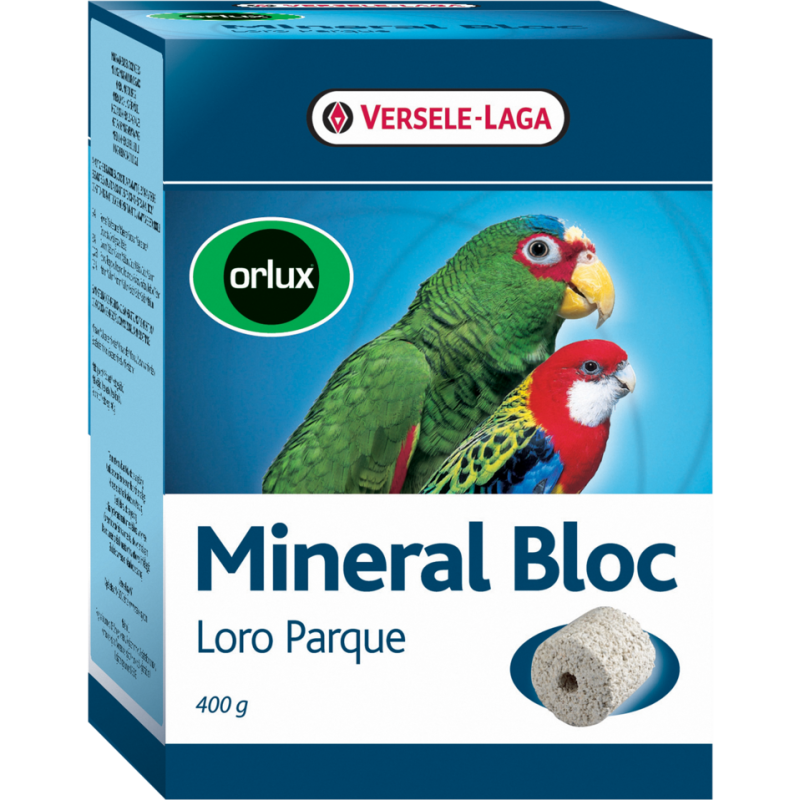 VERSELE-LAGA Orlux Mineral Bloc Loro Parque - kostka mineralna dla dużych i średnich papug 400g
