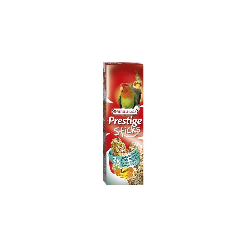 VERSELE-LAGA Prestige Sticks Big Parakeets Exotic Fruit - kolby owocowe dla średnich papug 140g