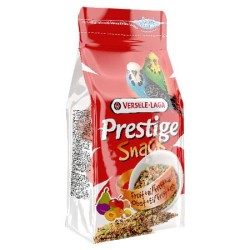 VERSELE-LAGA Prestige Snack Budgies - przysmak z biszkoptami i owocami dla papużek falistych 125g