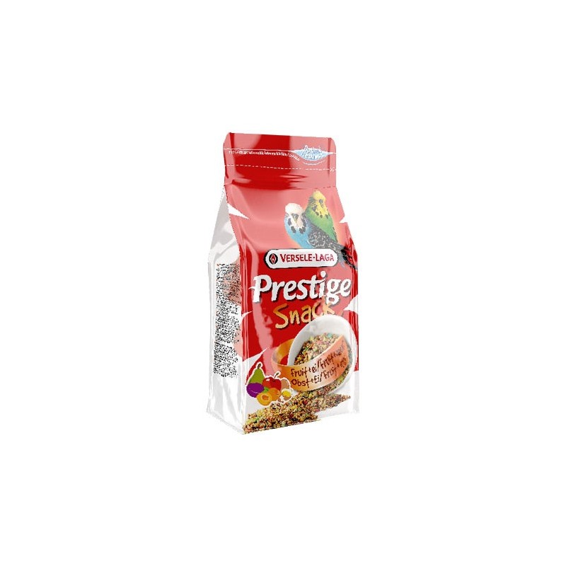 VERSELE-LAGA Prestige Snack Budgies - przysmak z biszkoptami i owocami dla papużek falistych 125g