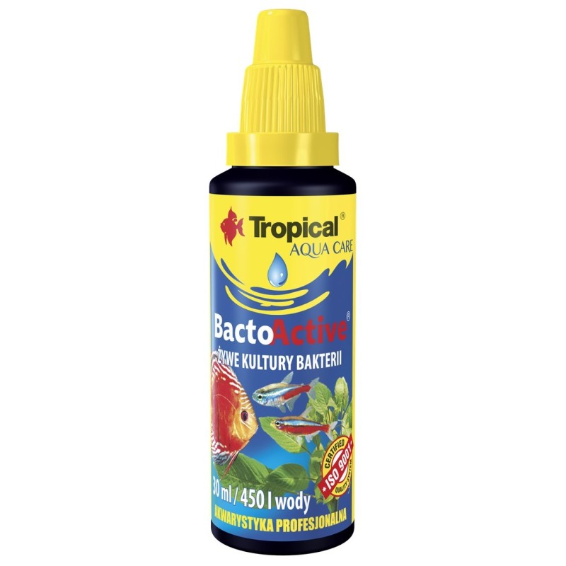 TROPICAL Bacto-Active - żywe kultury bakterii do akwarium słodkowodnego i morskiego 30ml