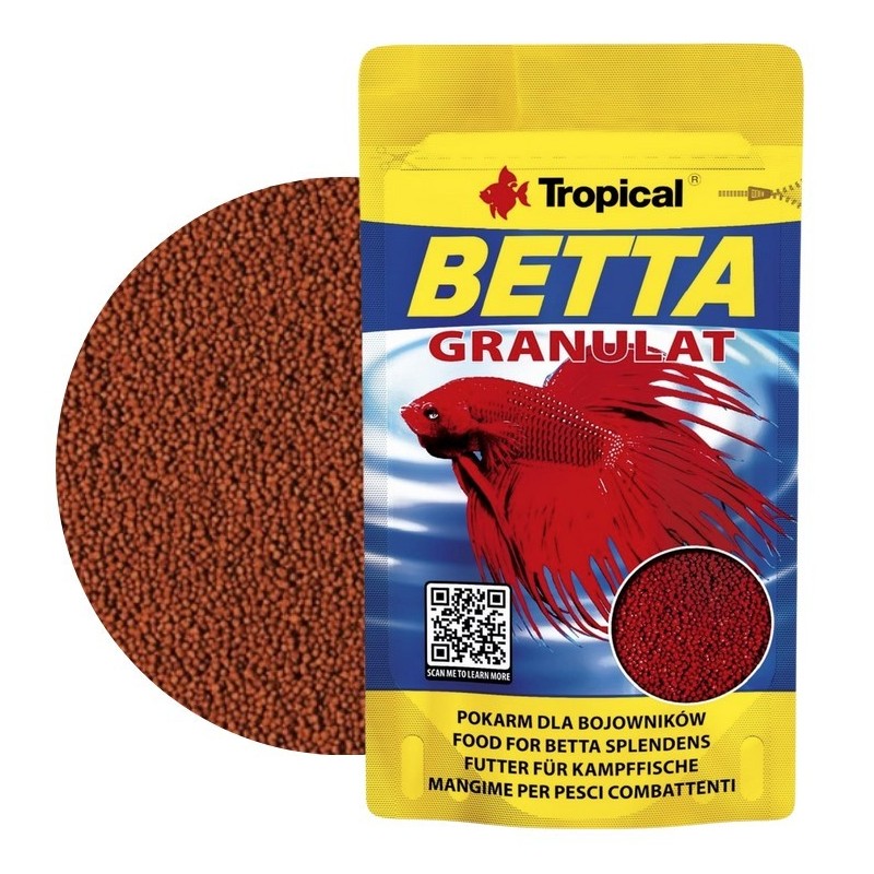 TROPICAL Betta Granulat - pokarm dla bojowników -  torebka 10g