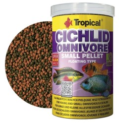 TROPICAL Cichlid Omnivore Small Pellet - pokarm dla młodych i mniejszych pielęgnic 250ml / 90g