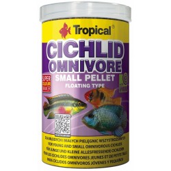 TROPICAL Cichlid Omnivore Small Pellet - pokarm dla młodych i mniejszych pielęgnic 1000ml / 360g
