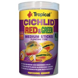 TROPICAL Cichlid Red & Green Medium Sticks - pokarm dla średnich pielęgnic 1000ml / 360g