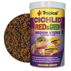 TROPICAL Cichlid Red & Green Medium Sticks - pokarm dla średnich pielęgnic 1000ml / 360g