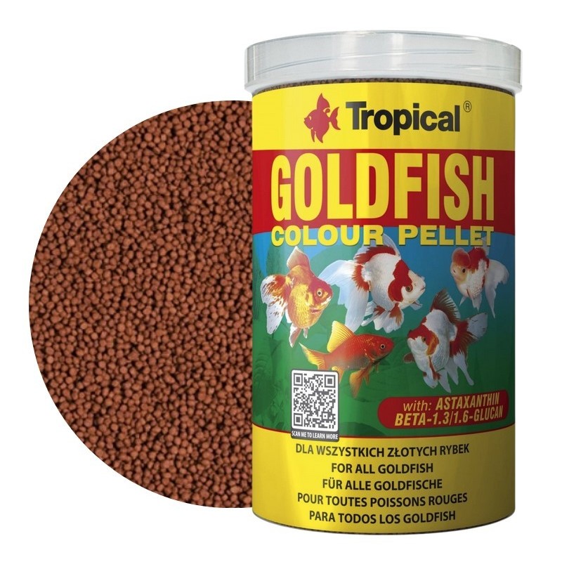 TROPICAL Goldfish Colour Pellet - wybarwiający pokarm dla złotych rybek 100ml / 36g