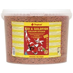 TROPICAL Koi Goldfish Colour Sticks -  pokarm wybarwiający dla koi i złotych rybek 11l / 900g