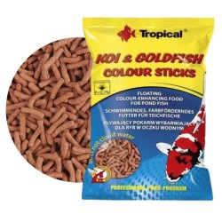 TROPICAL Koi Goldfish Colour Sticks -  pokarm wybarwiający dla koi i złotych rybek 1000ml / 90g