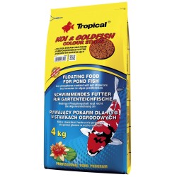 TROPICAL Koi Goldfish Colour Sticks -  pokarm wybarwiający dla koi i złotych rybek 4 kg