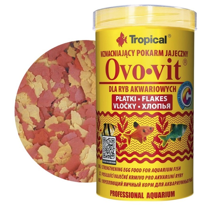 TROPICAL Ovo-vit - wzmacniający pokarm jajeczny dla ryb 11l / 2kg (wiadro)