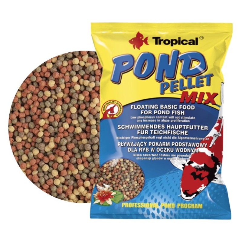 TROPICAL Pond Pellet Mix - pokarm dla ryb karpiowatych 5l / 700g (wiaderko)