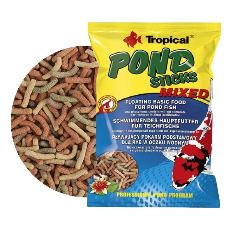 TROPICAL Pond Sticks Mixed - pokarm dla karpi koi 5l / 430g