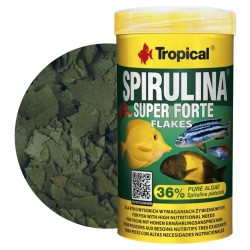 TROPICAL Super Spirulina Forte 36% - pokarm roślinny dla ryb 250ml / 50g