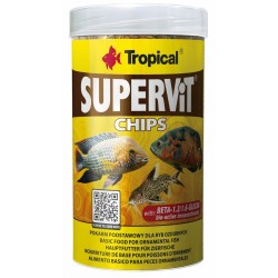 TROPICAL Supervit Chips - pokarm w formie tonących chipsów 1000ml / 520g