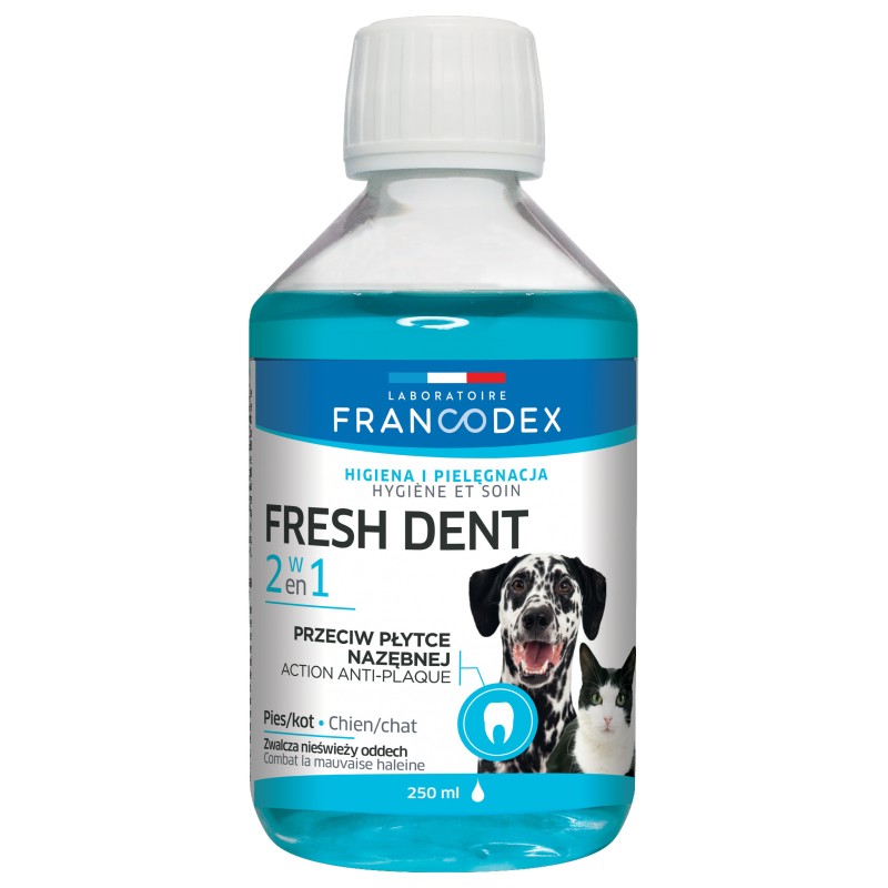 FRANCODEX Fresh Dent - płyn do higieny jamy ustnej dla psów i kotów 500ml