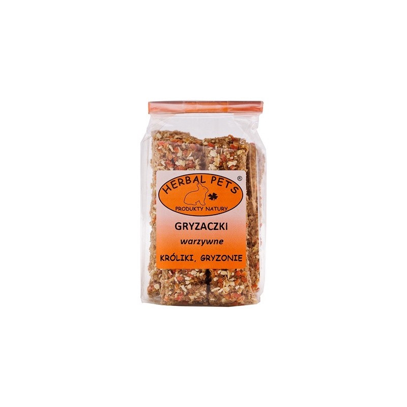 HERBAL PETS Gryzaczki warzywne - króliki, gryzonie 160g