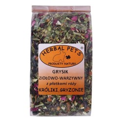 HERBAL PETS Grysik ziołowo - warzywny z płatkami róży 100g