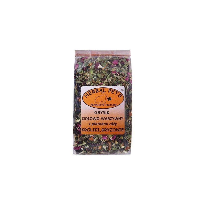 HERBAL PETS Grysik ziołowo - warzywny z płatkami róży 100g