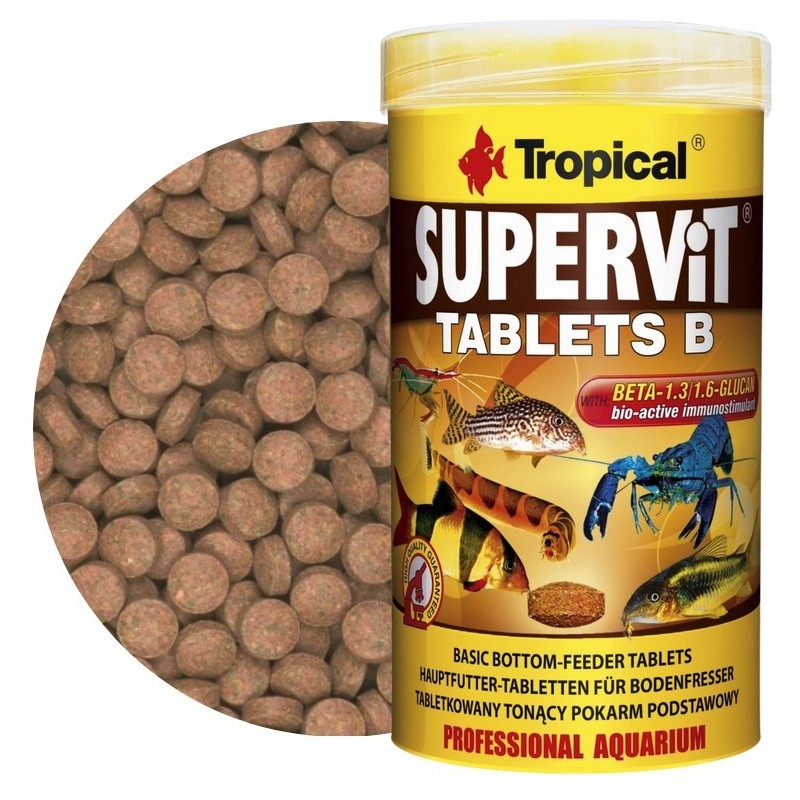 TROPICAL Supervit Tablets B - pokram dla ryb strefy dennej 50ml/36g (200 tab.)