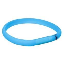 TRIXIE Silikonowa obręcz z lampą błyskową - niebieska L-XL (30mm)