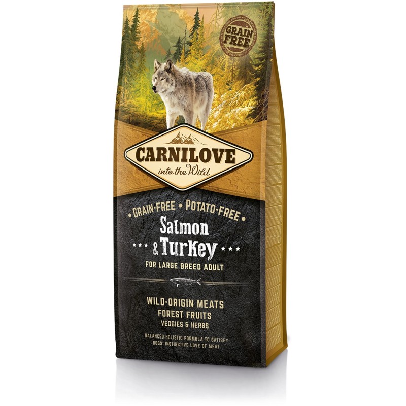 CARNILOVE Grain-Free Adult Large Breed Salmon & Turkey - Łosoś i Indyk 4 kg