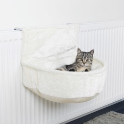 TRIXIE Legowisko pluszowe na kaloryfer - białe 43x13x33cm