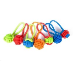 DINGO Piłka pleciona ze sznura z rączką "Energy" 6,5 x 22cm