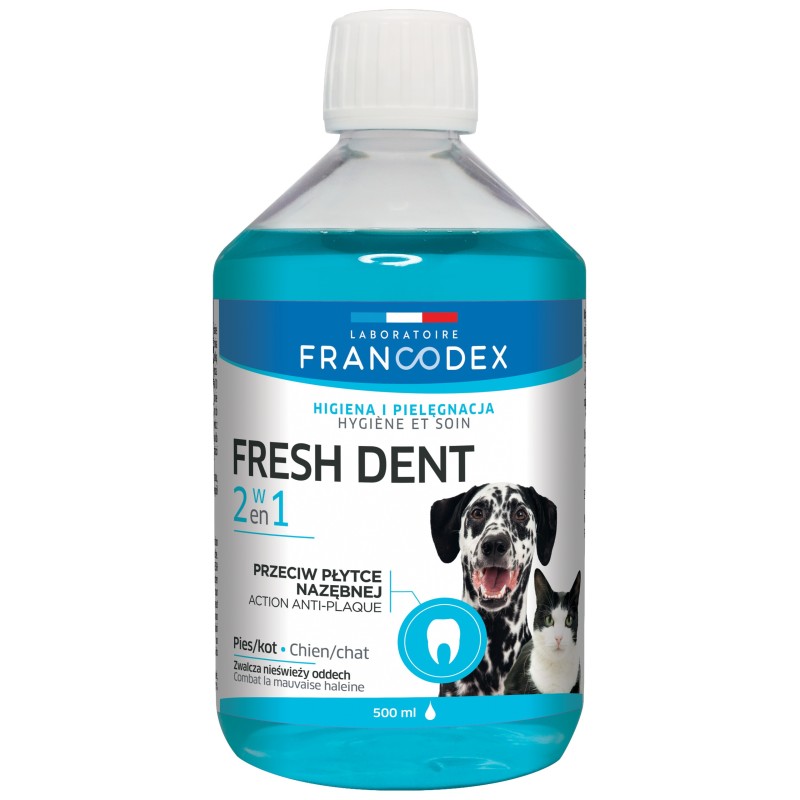 FRANCODEX Fresh Dent - płyn do higieny jamy ustnej dla psów i kotów 250 ml
