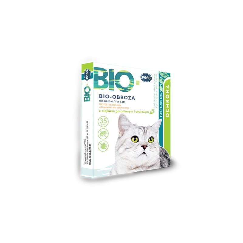 PESS Bio Obroża z olejkiem geraniowym dla kotów dł. 35cm