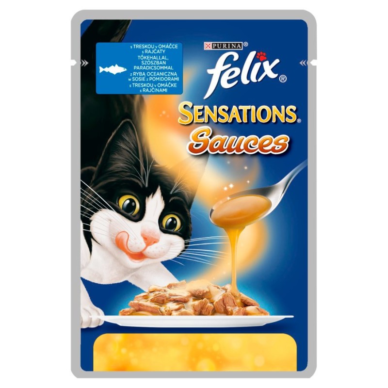 FELIX Sensations Sauce - Ryba oceaniczna w sosie pomidorowym 20x 100g