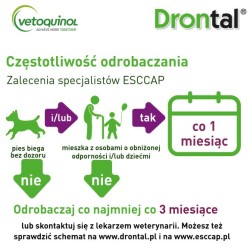 VETOQUINOL Drontal Dog Plus Flavour 35kg - tabletki na odrobaczanie dla dużych psów do 70kg / 2 tabl. w opak.