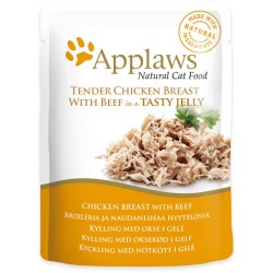 APPLAWS Cat Pierś z kurczaka z wołowiną w galaretce 12x 70g
