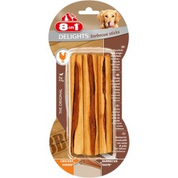 8in1 Delights Barbecue Sticks - Pałeczki do żucia z kurczakiem 3 szt.